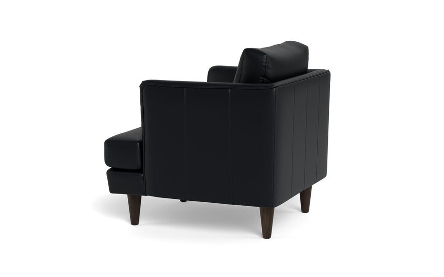 Skyline Leather Arm Chair-Leather Sofa-Tribeca Black Leather-MAK Modern