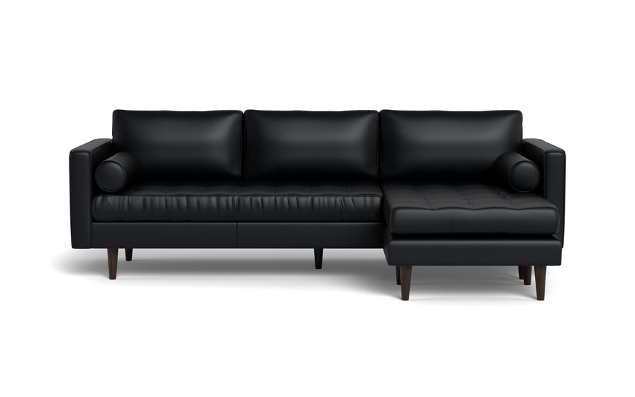 Ayden Leather Reversible Sofa Chaise-Leather Sectional-Tribeca Chelsea-MAK Modern