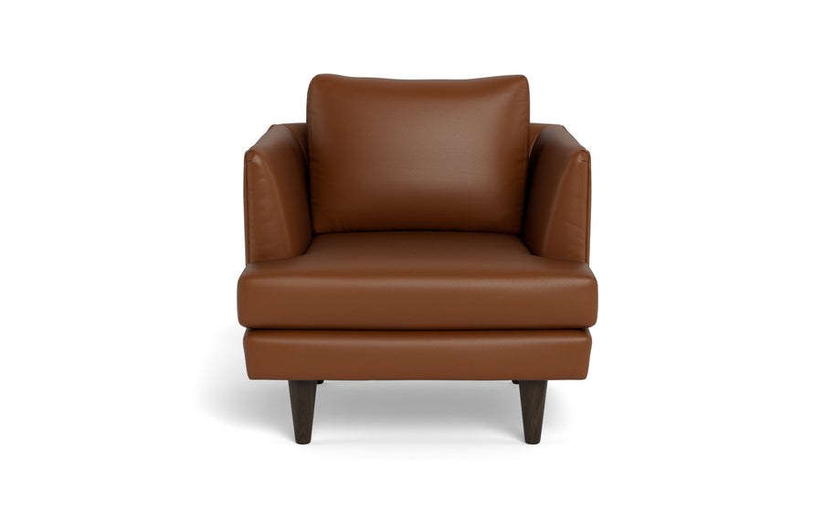 Skyline Leather Arm Chair-Leather Sofa-Tribeca Chestnut Leather-MAK Modern