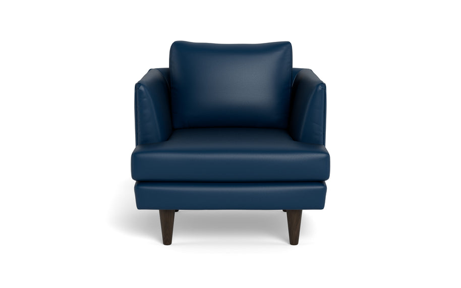 Skyline Leather Arm Chair-Leather Sofa-Tribeca Cobalt-MAK Modern