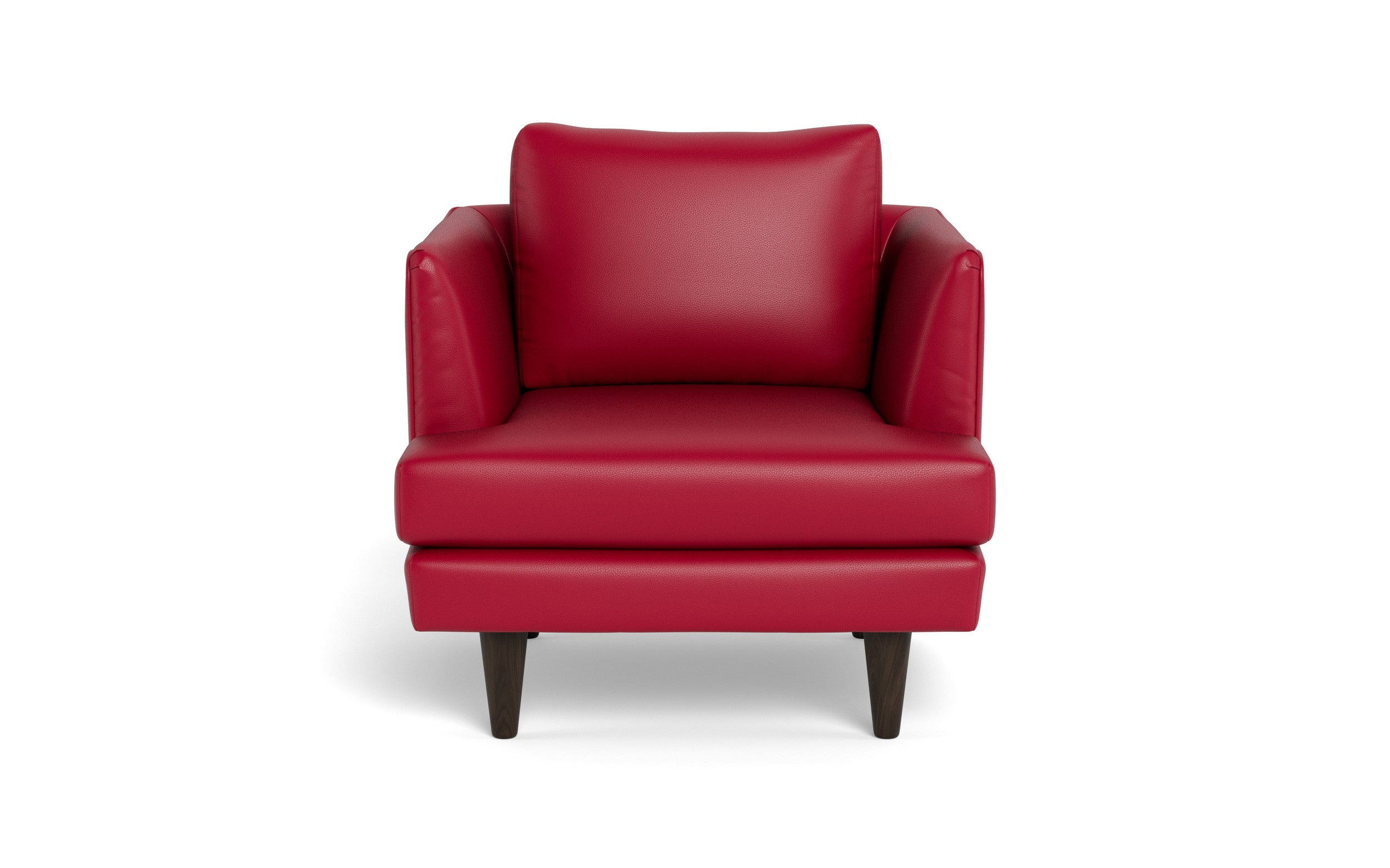 Skyline Leather Arm Chair-Leather Sofa-Tribeca Scarlet-MAK Modern