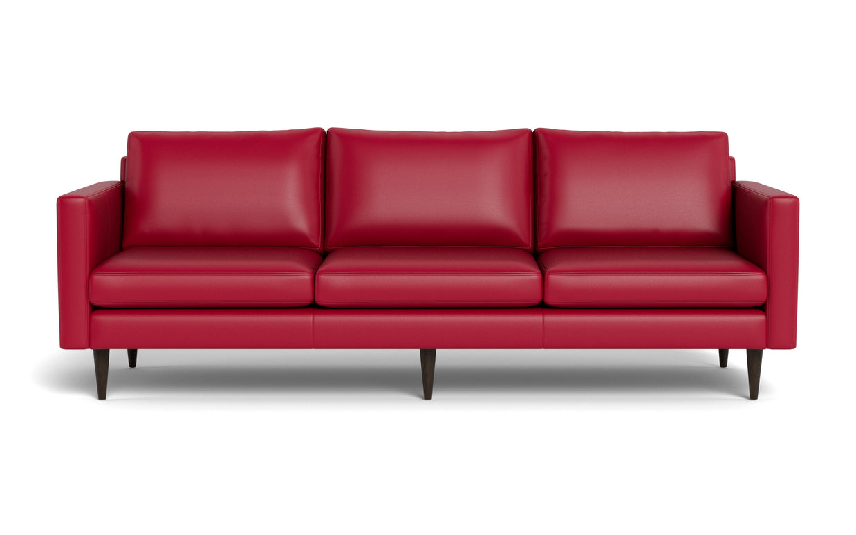 Maverick Leather Sofa-Leather Sofa-Tribeca Scarlet-MAK Modern