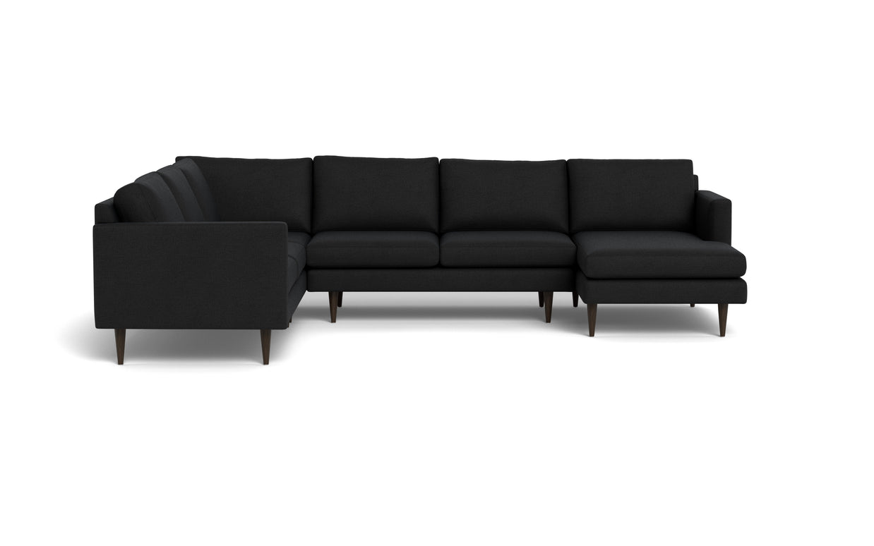 Maverick Corner Sectional With Right Chaise-Fabric Sectional-Merit Onyx-MAK Modern