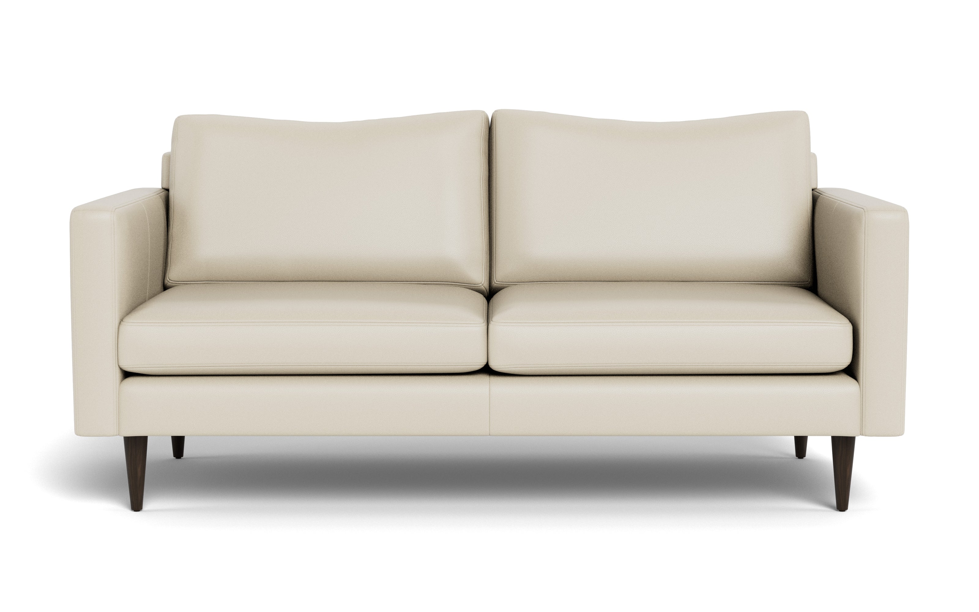 Maverick Leather Apartment Sofa-Fabric Sectional-Tribeca Cream Leather-MAK Modern