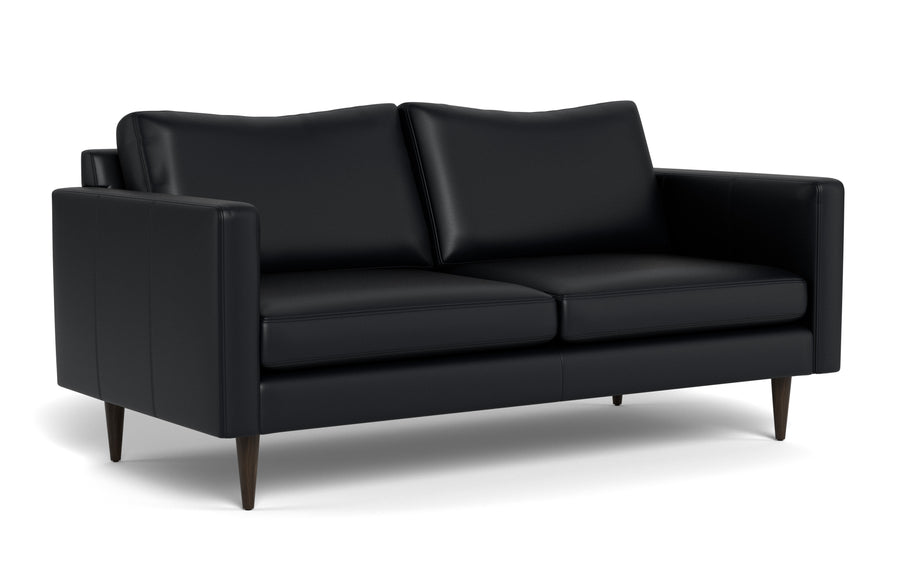 Maverick Leather Apartment Sofa-Fabric Sectional-Tribeca Black Leather-MAK Modern