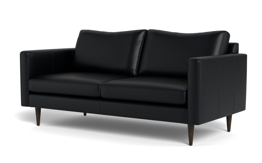 Maverick Leather Apartment Sofa-Fabric Sectional-Tribeca Black Leather-MAK Modern