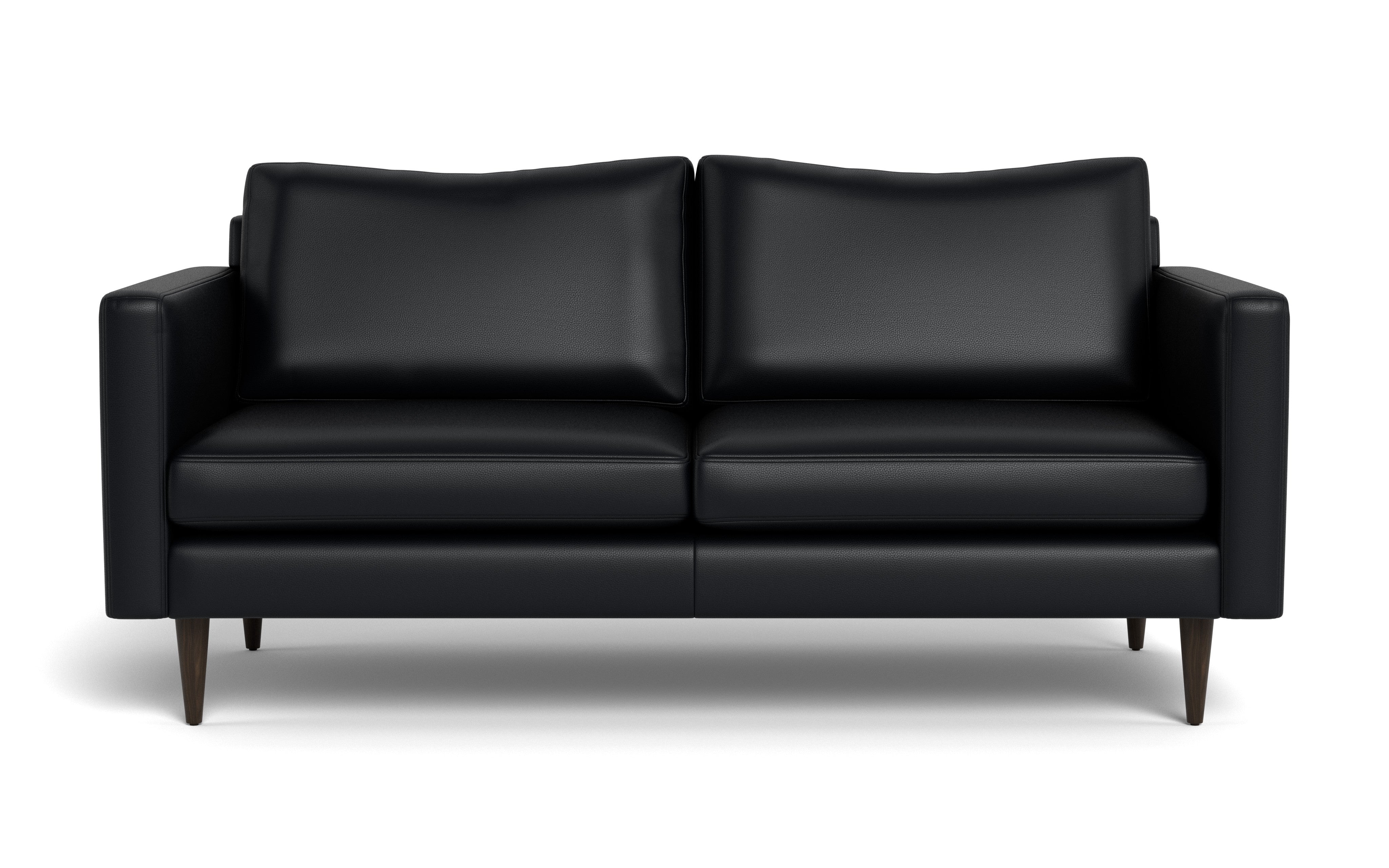 Maverick Leather Apartment Sofa-Fabric Sectional-Tribeca Black Leather-MAK Modern