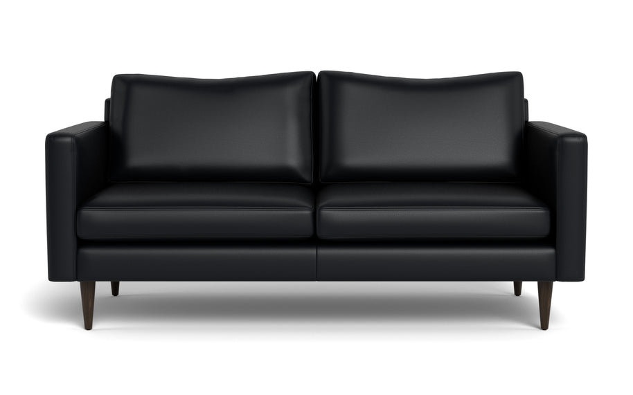 Maverick Leather Apartment Sofa-Fabric Sectional-Tribeca Black Leather-MAK Modern