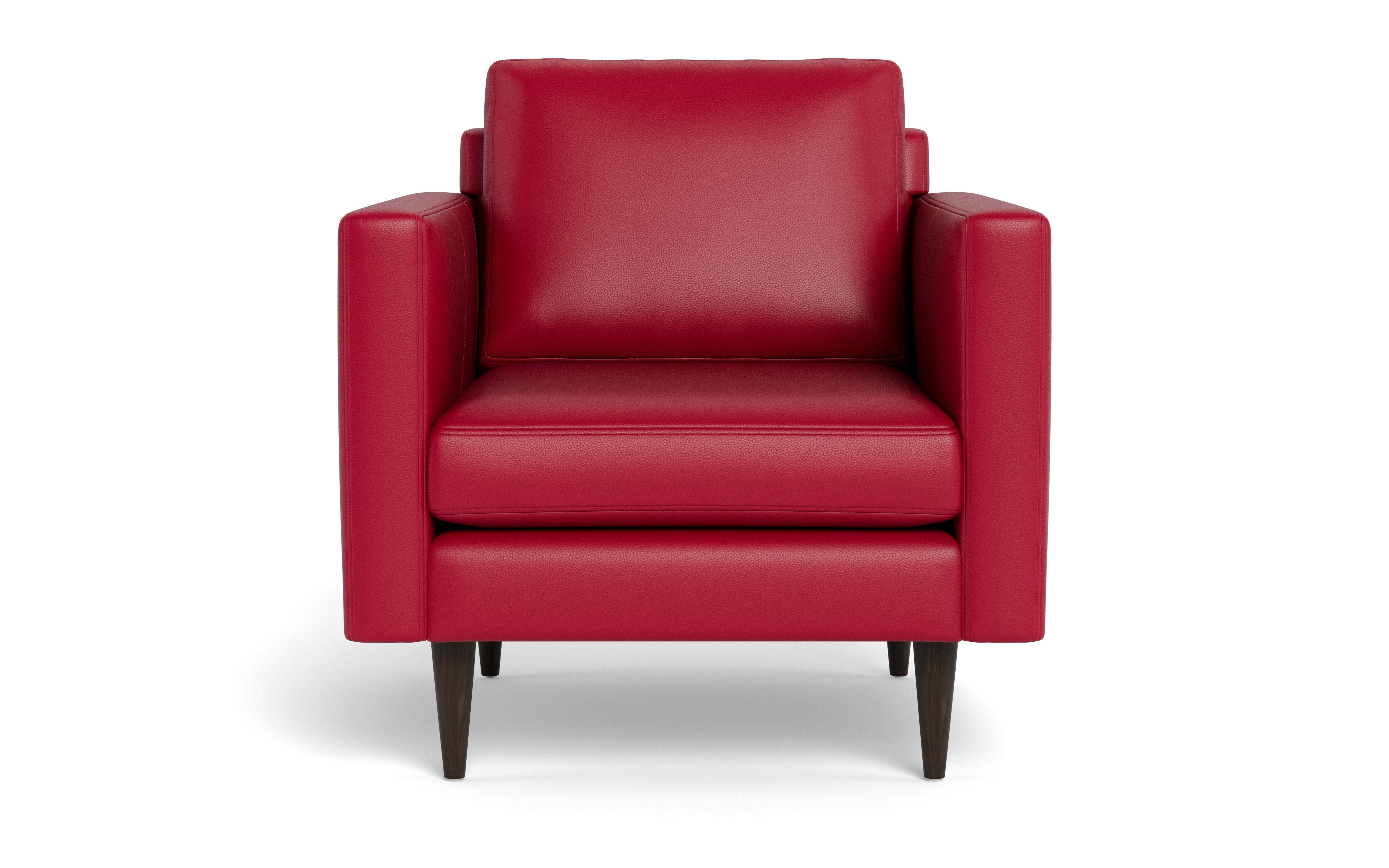 Maverick Leather Arm Chair-Fabric Sectional-Tribeca Scarlet-MAK Modern