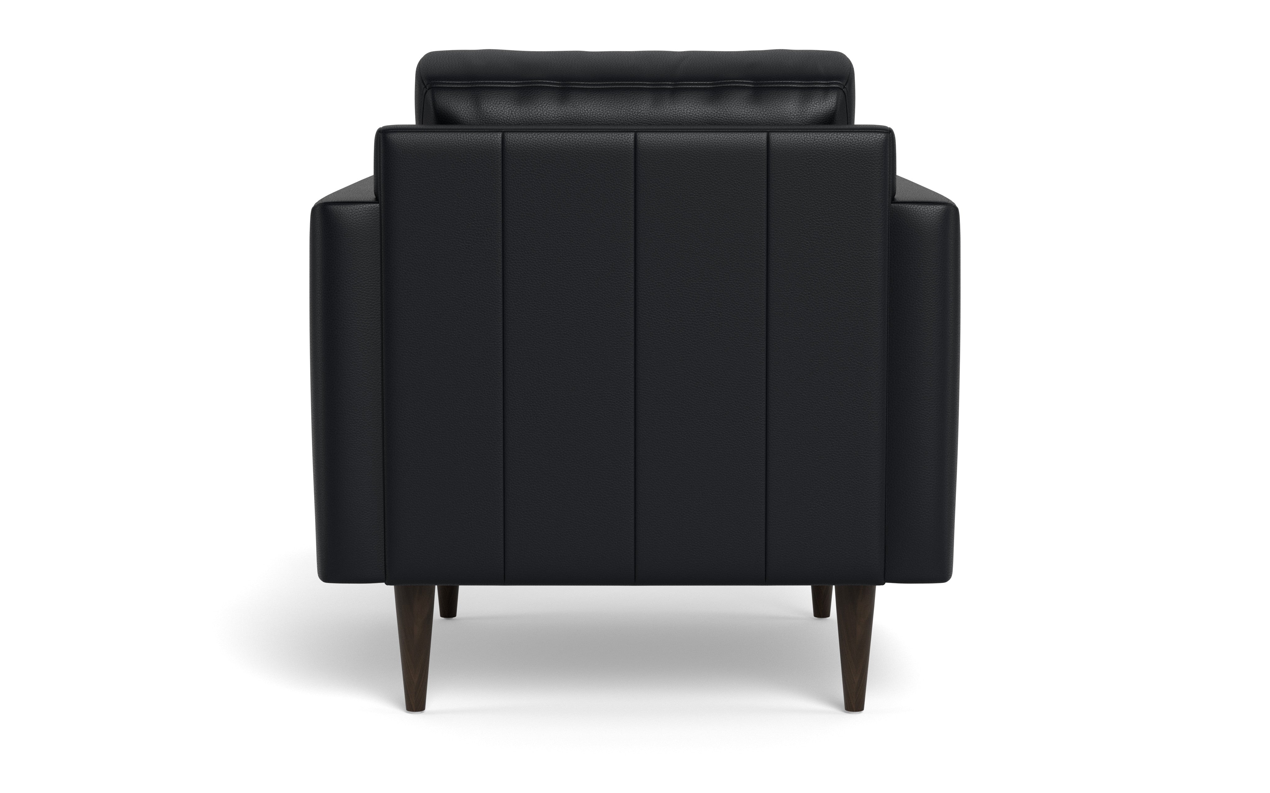 Maverick Leather Arm Chair-Fabric Sectional-Tribeca Black Leather-MAK Modern