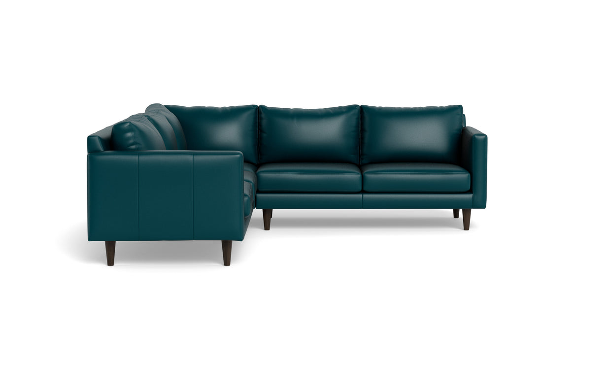 Maverick Leather Corner Sectional-Leather Sofa-Tribeca Lagoon-MAK Modern