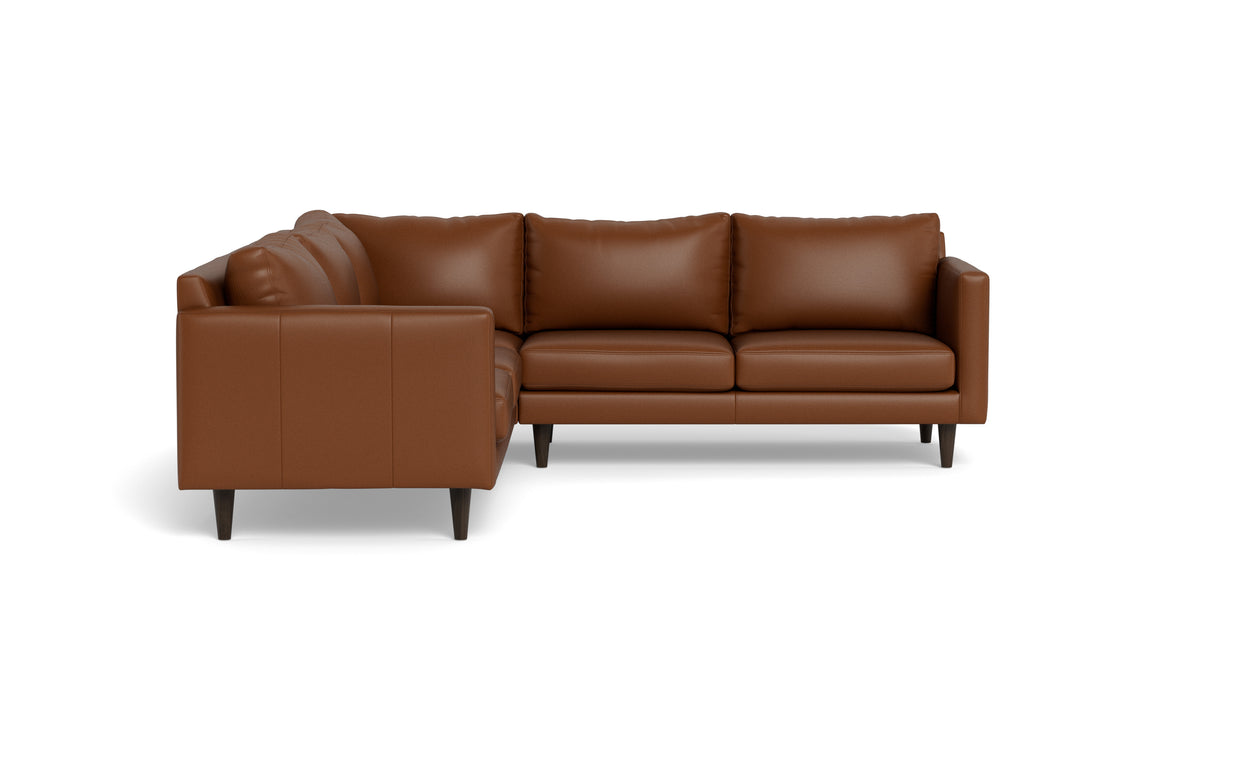 Maverick Leather Corner Sectional-Leather Sofa-Tribeca Chestnut Leather-MAK Modern