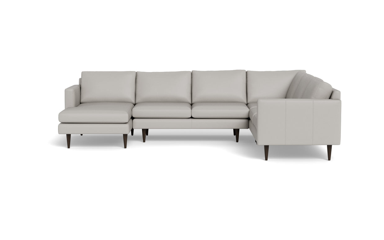 Maverick Leather Corner Sectionals With Left Chaise-Leather Sofa-Tribeca Chelsea-MAK Modern