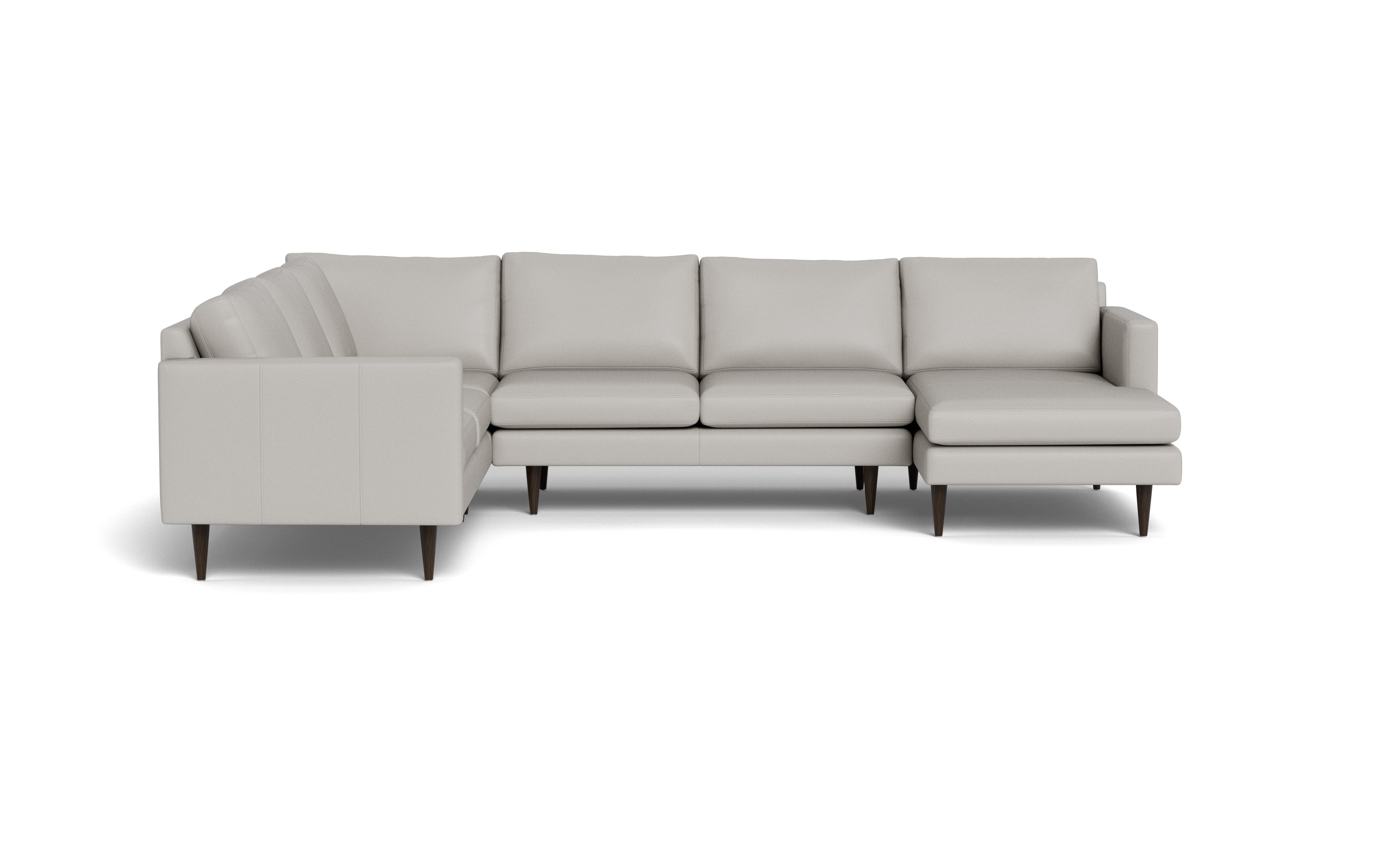 Maverick Leather Corner Sectionals With Right Chaise-Leather Sofa-Tribeca Chelsea-MAK Modern