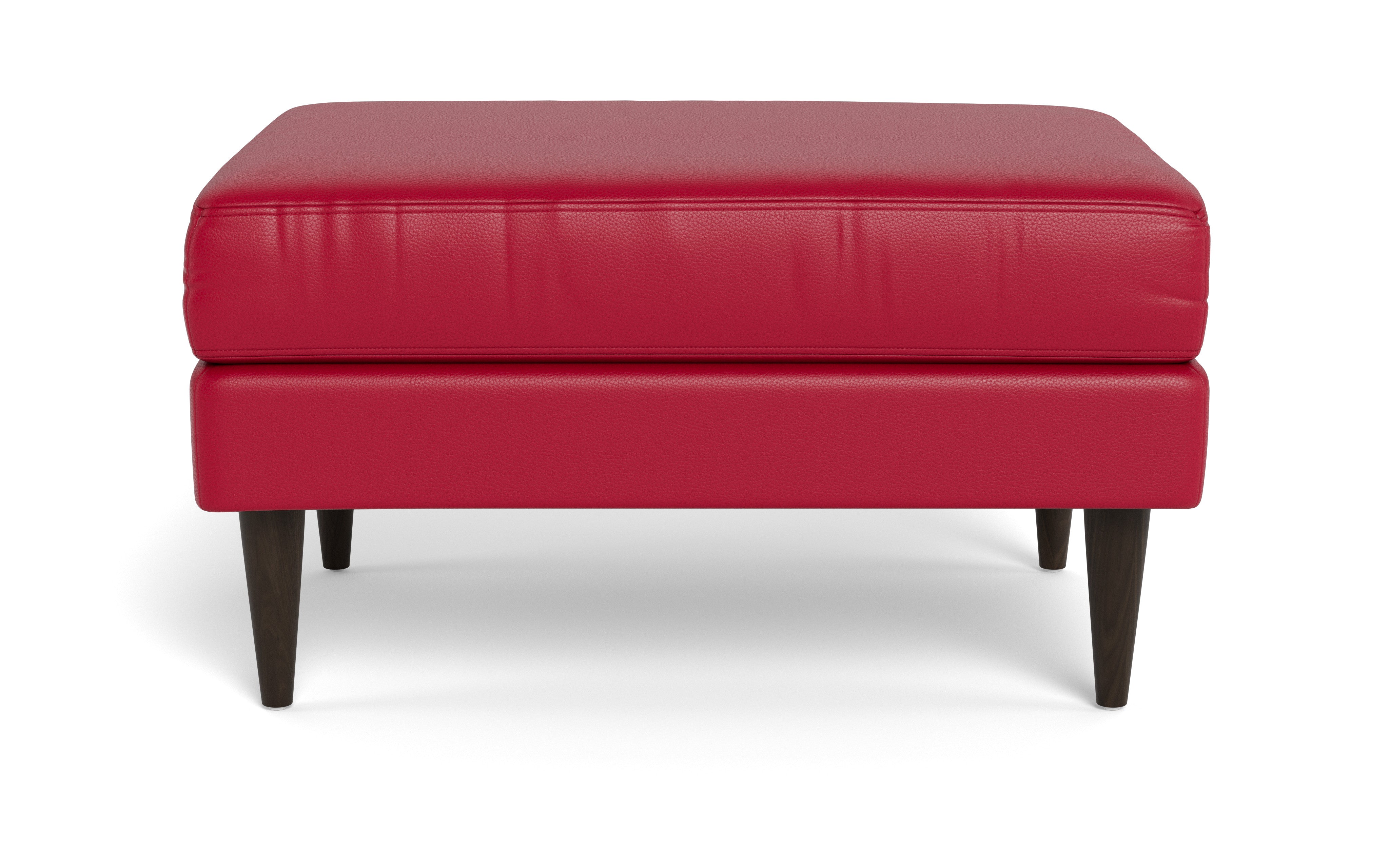 Maverick Leather Ottoman-Leather Sofa-Tribeca Scarlet-MAK Modern