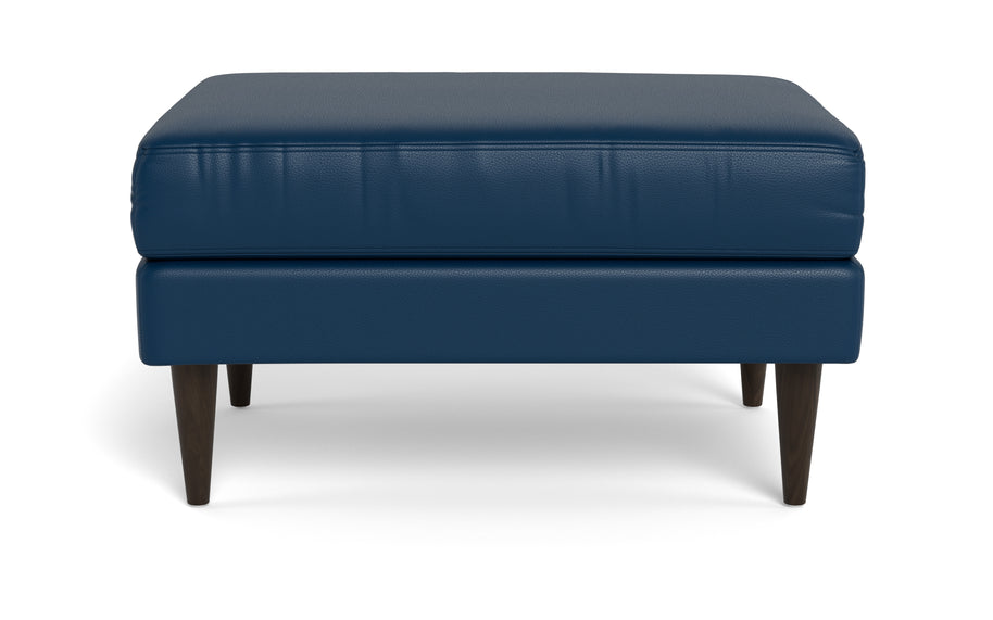 Maverick Leather Ottoman-Leather Sofa-Tribeca Cobalt-MAK Modern