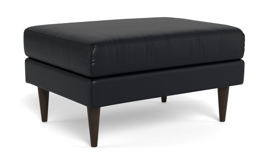 Maverick Leather Ottoman-Leather Sofa-Tribeca Black Leather-MAK Modern