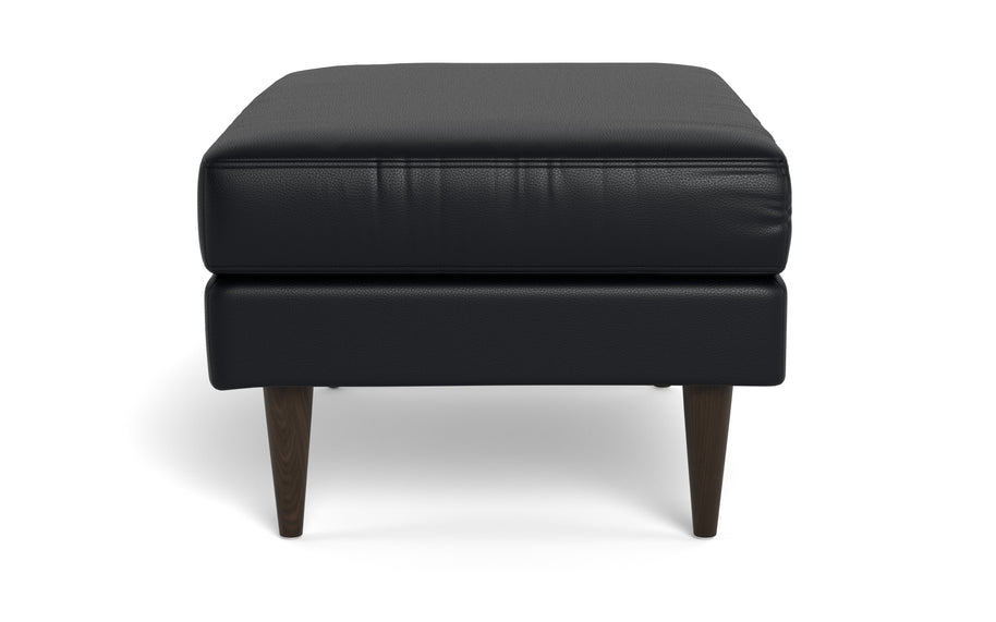 Maverick Leather Ottoman-Leather Sofa-Tribeca Black Leather-MAK Modern