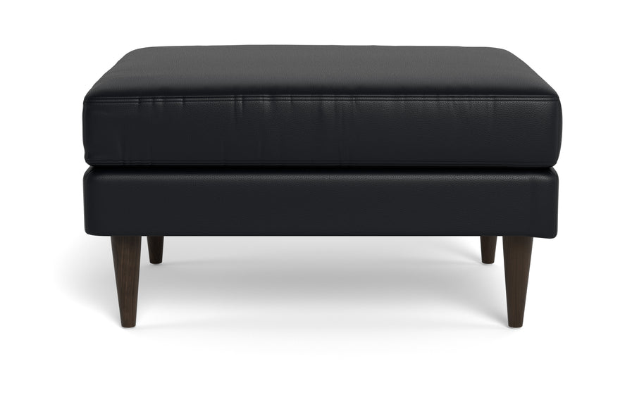 Maverick Leather Ottoman-Leather Sofa-Tribeca Black Leather-MAK Modern
