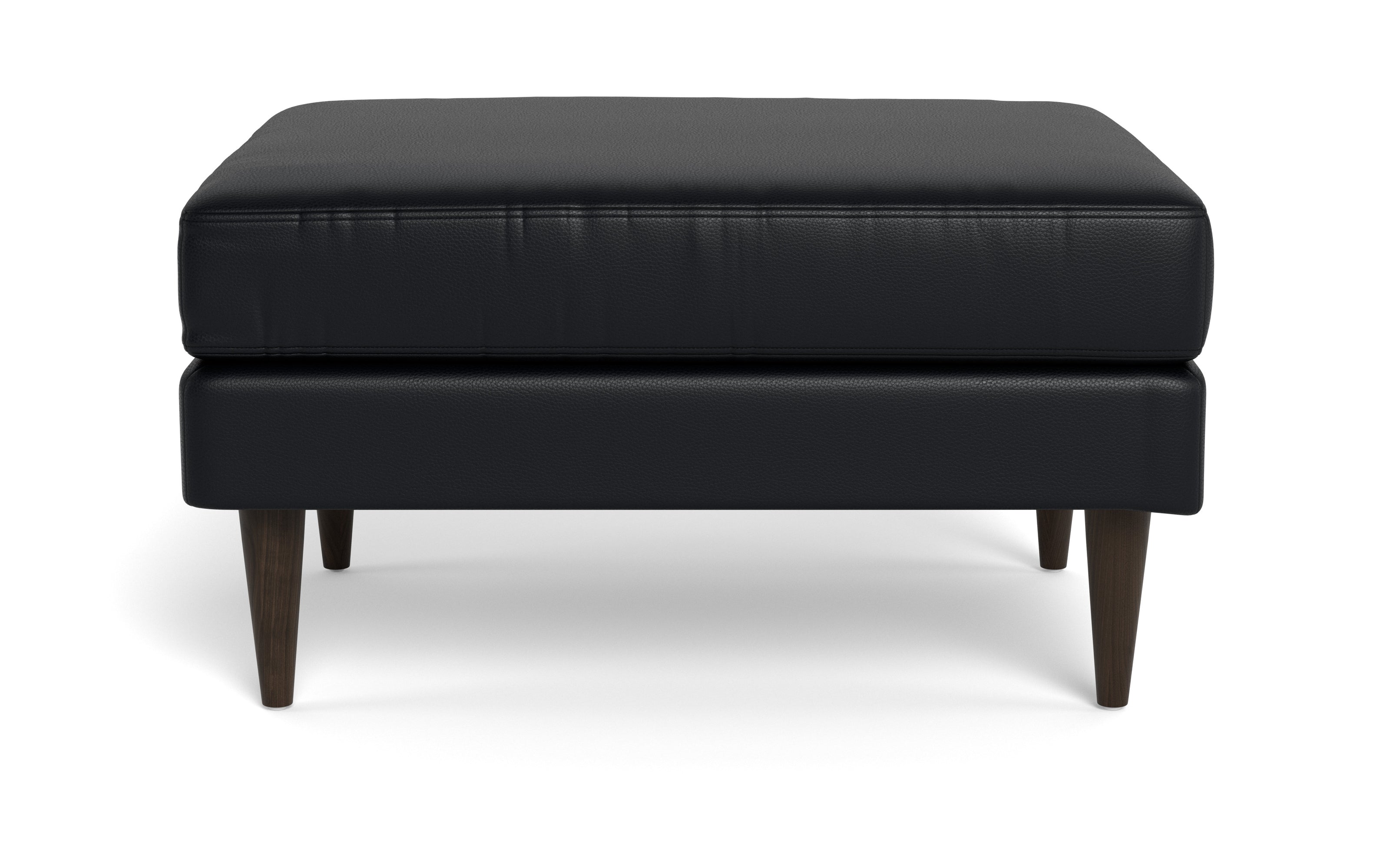Maverick Leather Ottoman-Leather Sofa-Tribeca Black Leather-MAK Modern