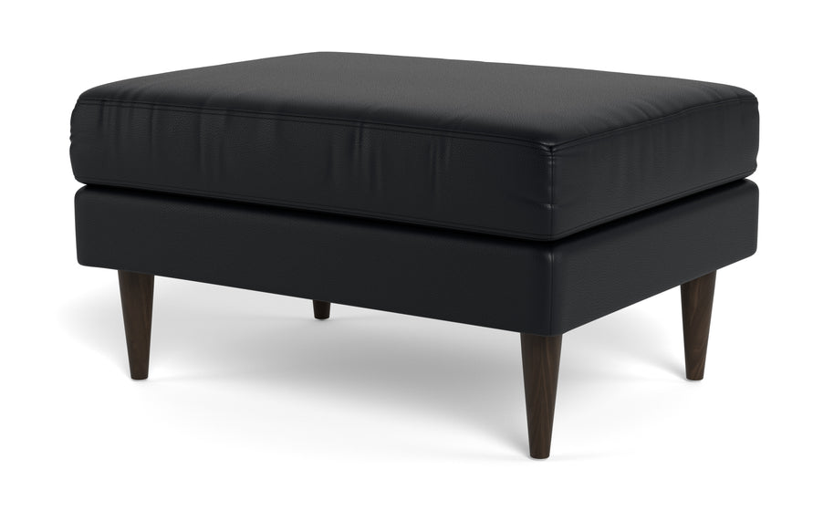 Maverick Leather Ottoman-Leather Sofa-Tribeca Black Leather-MAK Modern