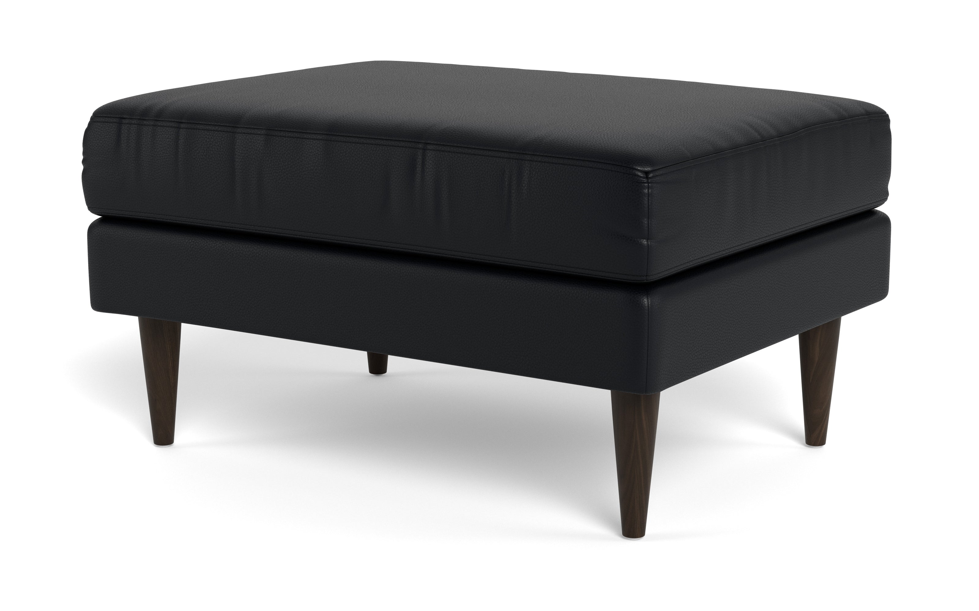 Maverick Leather Ottoman-Leather Sofa-Tribeca Black Leather-MAK Modern