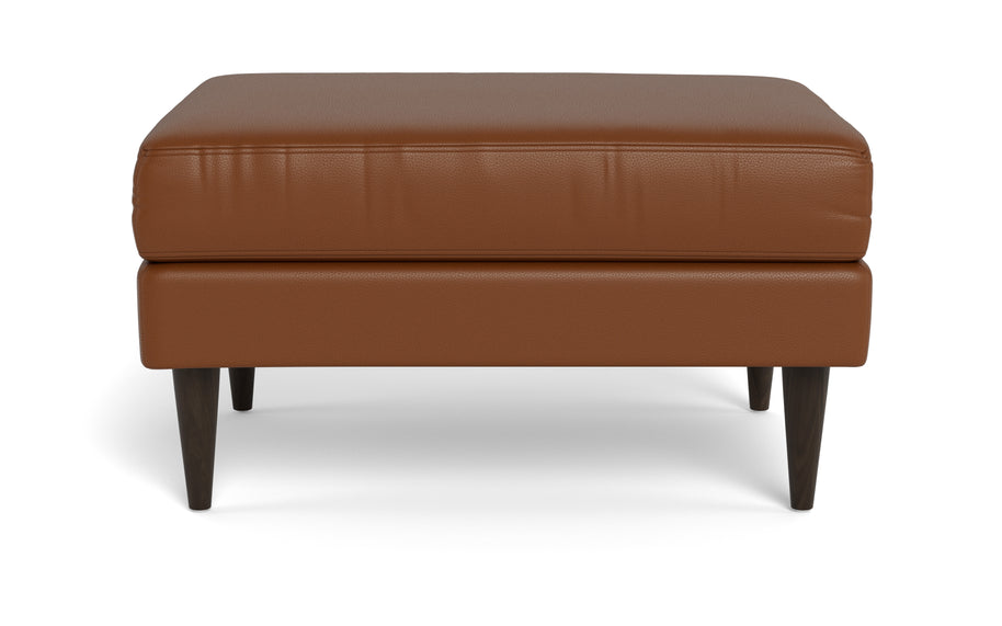 Maverick Leather Ottoman-Leather Sofa-Tribeca Chestnut Leather-MAK Modern