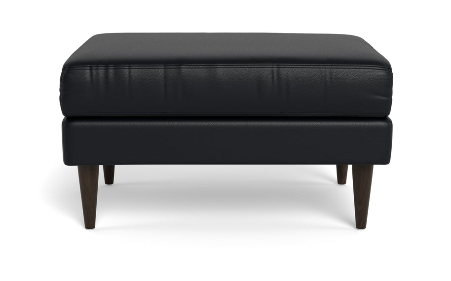 Maverick Leather Ottoman-Leather Sofa-Tribeca Black Leather-MAK Modern