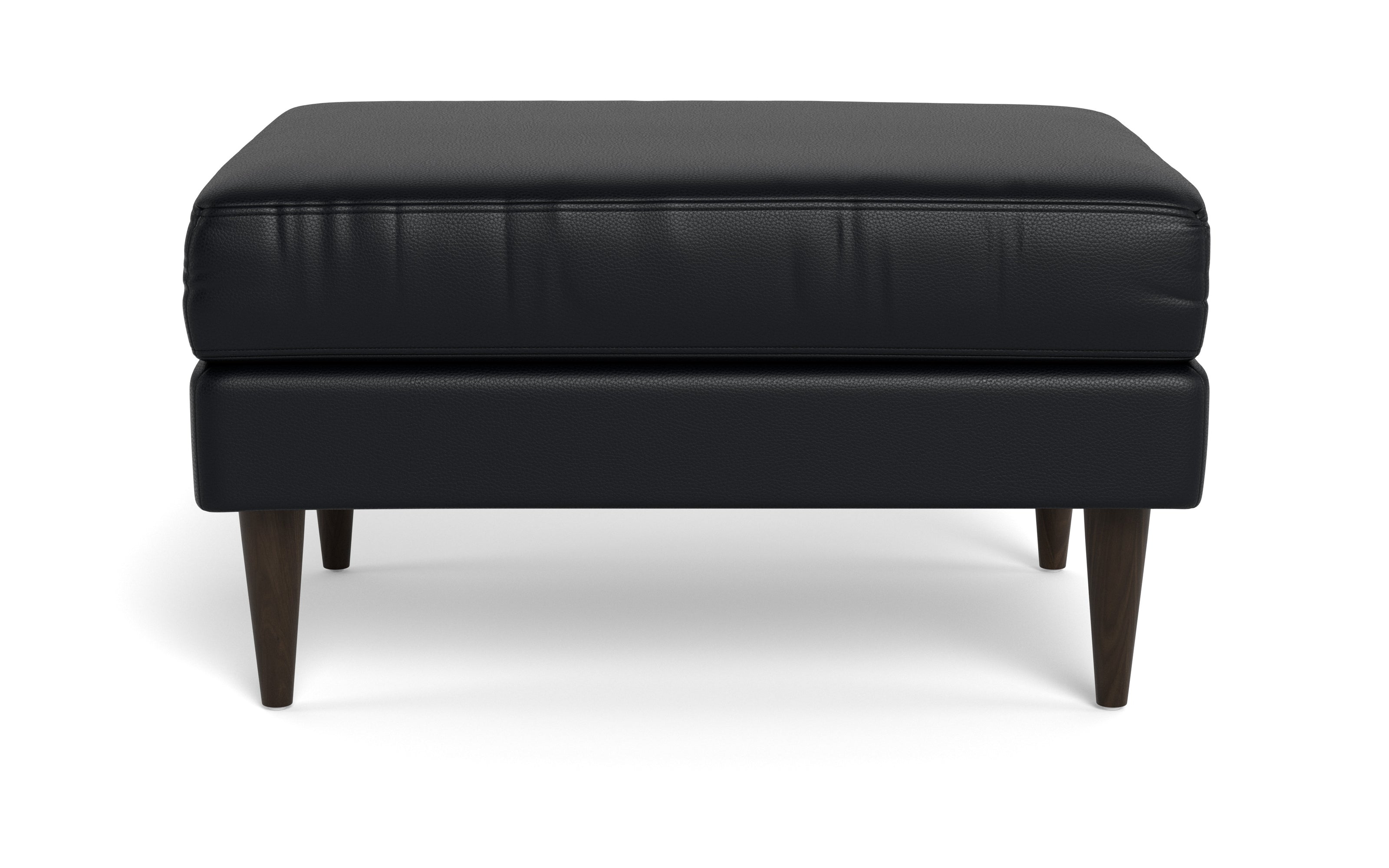 Maverick Leather Ottoman-Leather Sofa-Tribeca Black Leather-MAK Modern