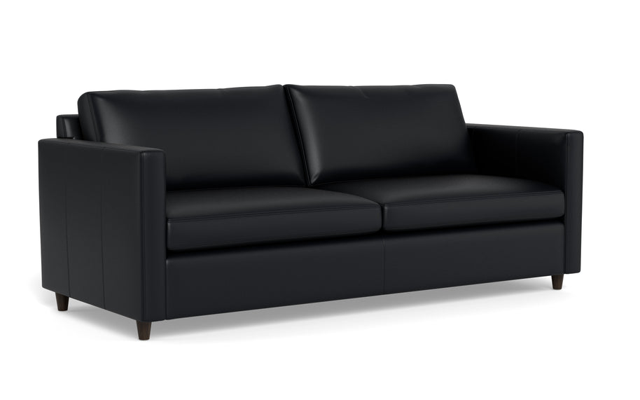 Maverick Leather Queen Sleeper Sofa-Leather Sofa-Tribeca Black Leather-MAK Modern