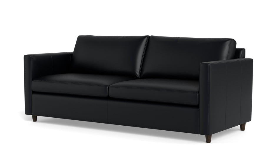 Maverick Leather Queen Sleeper Sofa-Leather Sofa-Tribeca Black Leather-MAK Modern