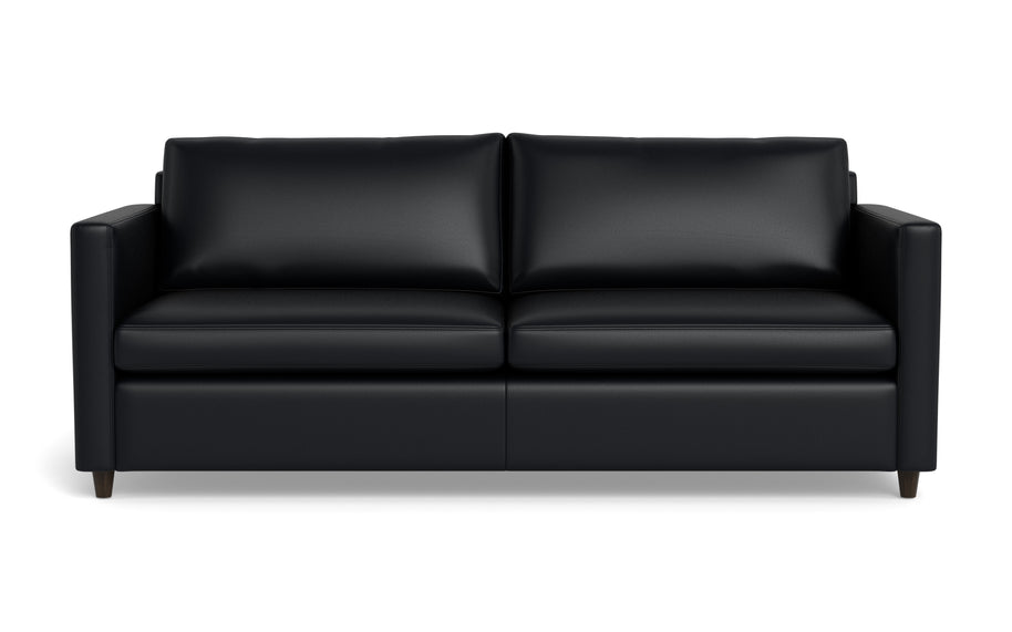 Maverick Leather Queen Sleeper Sofa-Leather Sofa-Tribeca Black Leather-MAK Modern