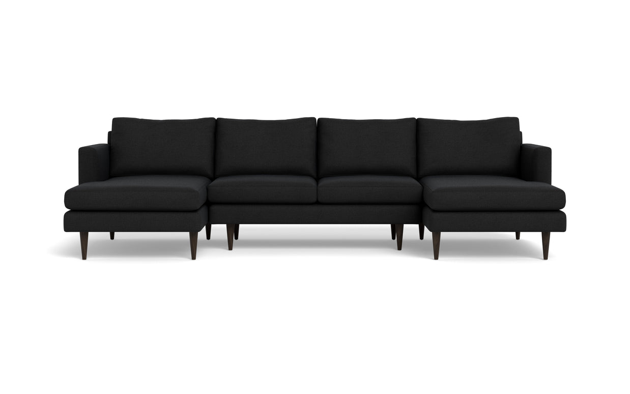 Maverick U Sectional-Fabric Sectional-Merit Onyx-MAK Modern