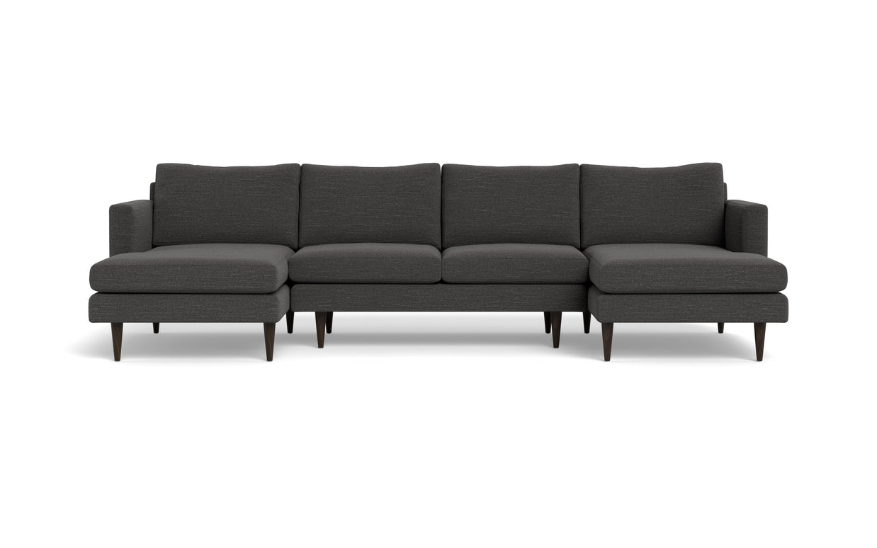 Maverick U Sectional-Fabric Sectional-Curious Charcoal-MAK Modern
