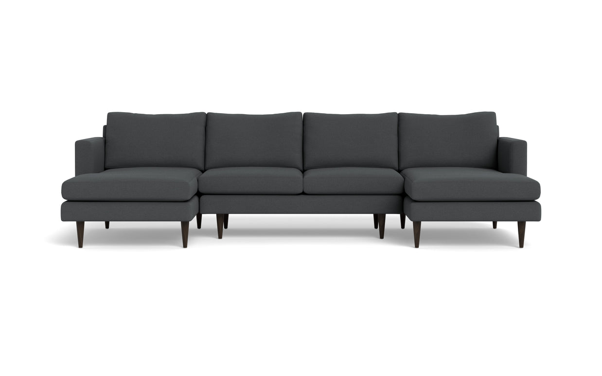 Maverick U Sectional-Fabric Sectional-Peyton Pepper-MAK Modern