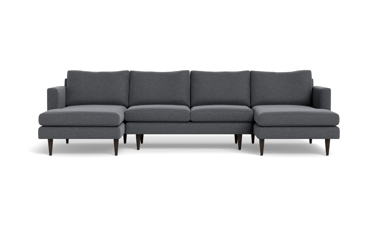 Maverick U Sectional-Fabric Sectional-Bennett Charcoal-MAK Modern