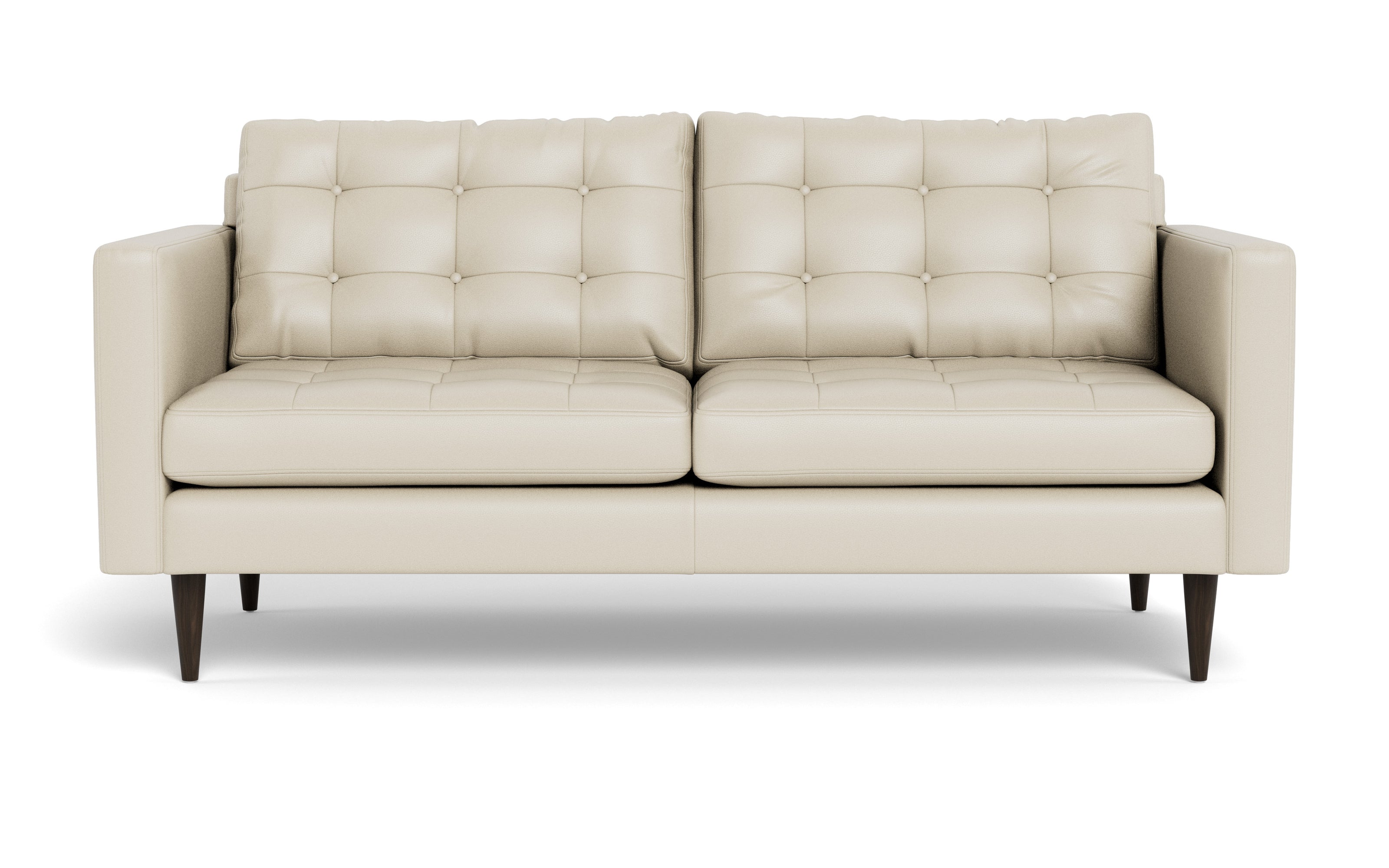 Oakley Leather Apartment Sofa-Fabric Sectional-Tribeca Cream Leather-MAK Modern
