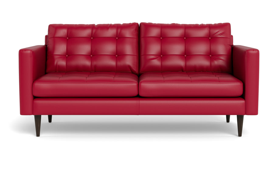 Oakley Leather Apartment Sofa-Fabric Sectional-Tribeca Scarlet-MAK Modern