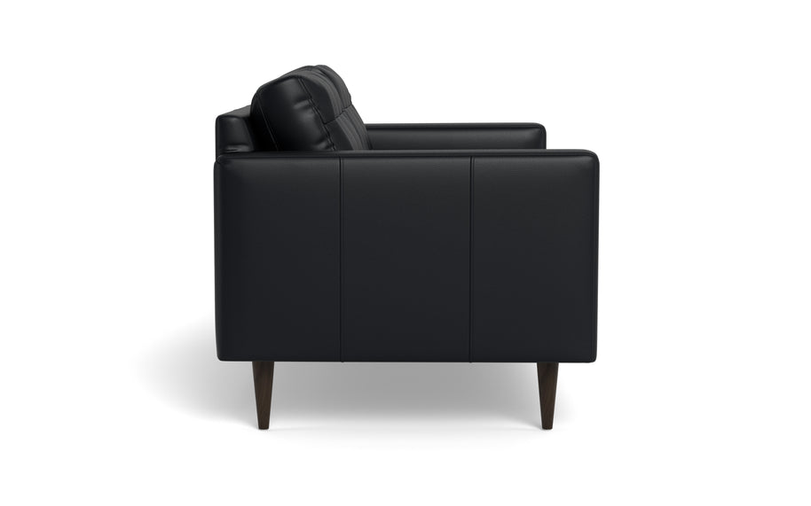 Oakley Leather Apartment Sofa-Fabric Sectional-Tribeca Black Leather-MAK Modern