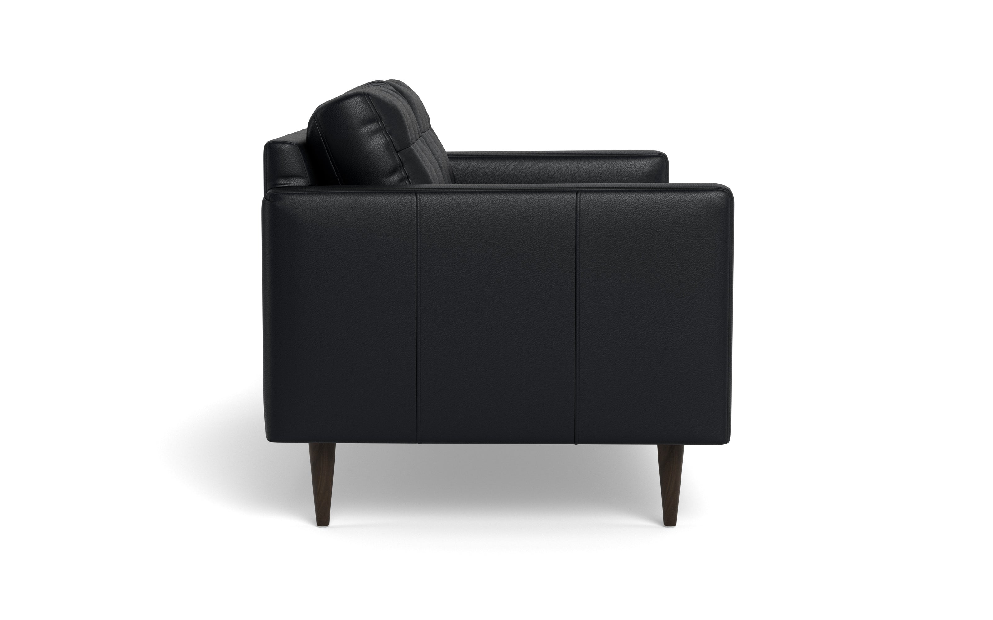 Oakley Leather Apartment Sofa-Fabric Sectional-Tribeca Black Leather-MAK Modern