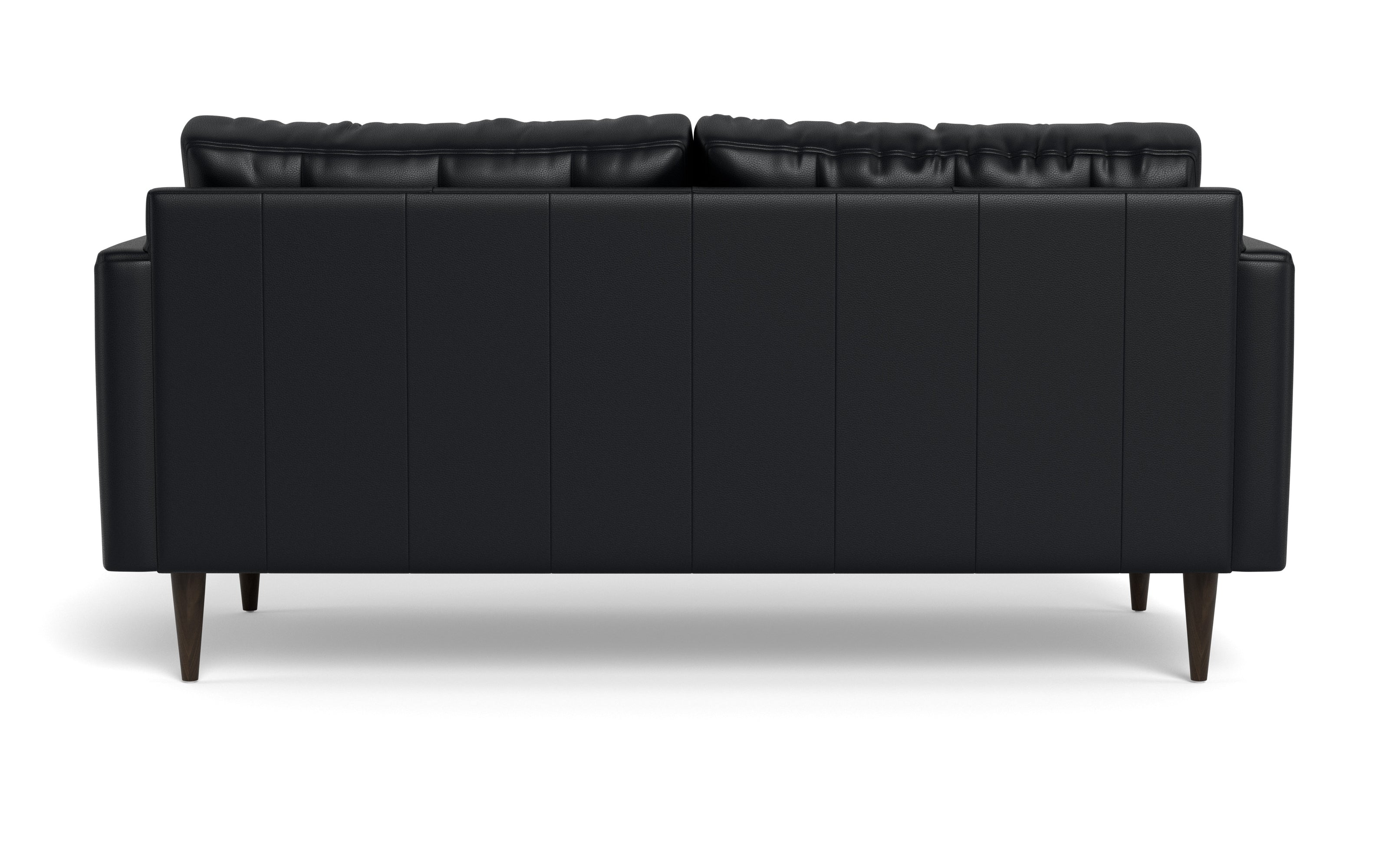 Oakley Leather Apartment Sofa-Fabric Sectional-Tribeca Black Leather-MAK Modern