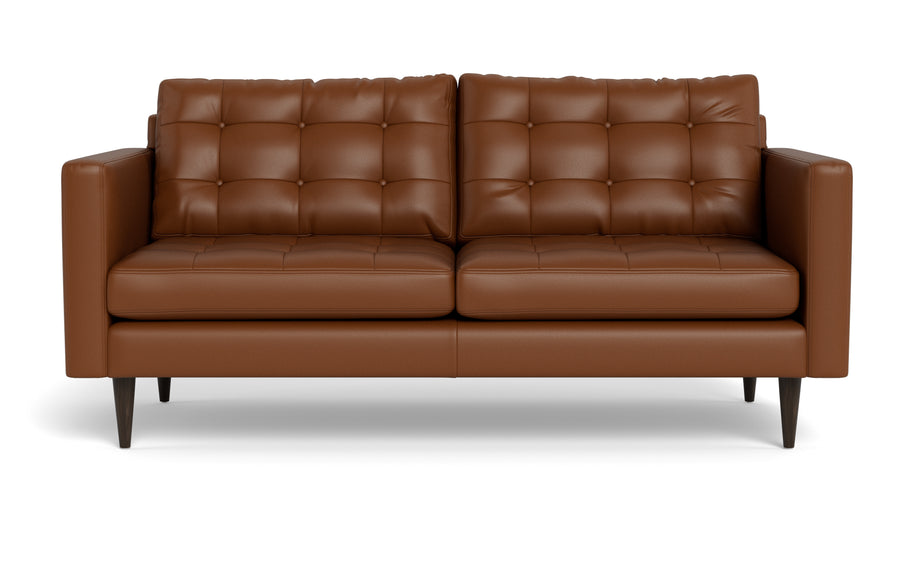 Oakley Leather Apartment Sofa-Fabric Sectional-Tribeca Chestnut Leather-MAK Modern