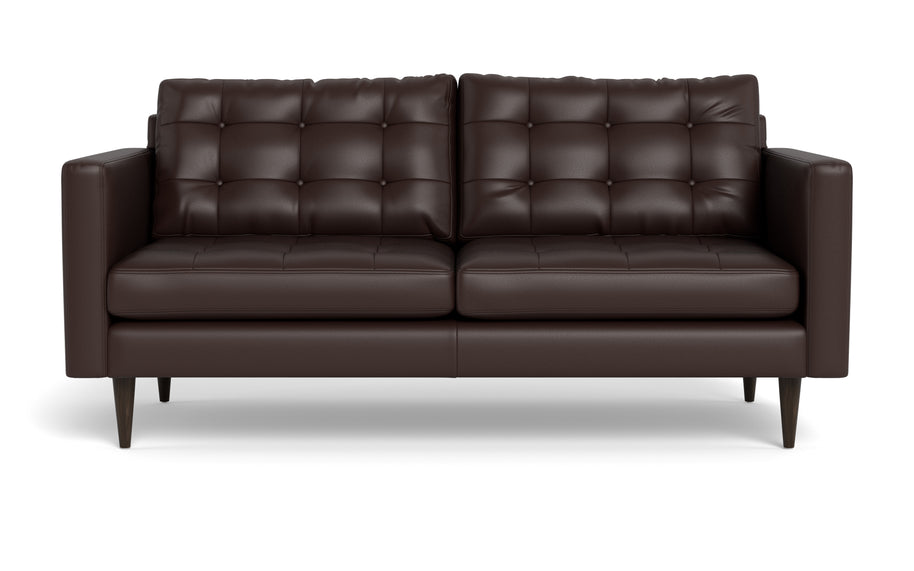 Oakley Leather Apartment Sofa-Fabric Sectional-Tribeca Espresso Leather-MAK Modern