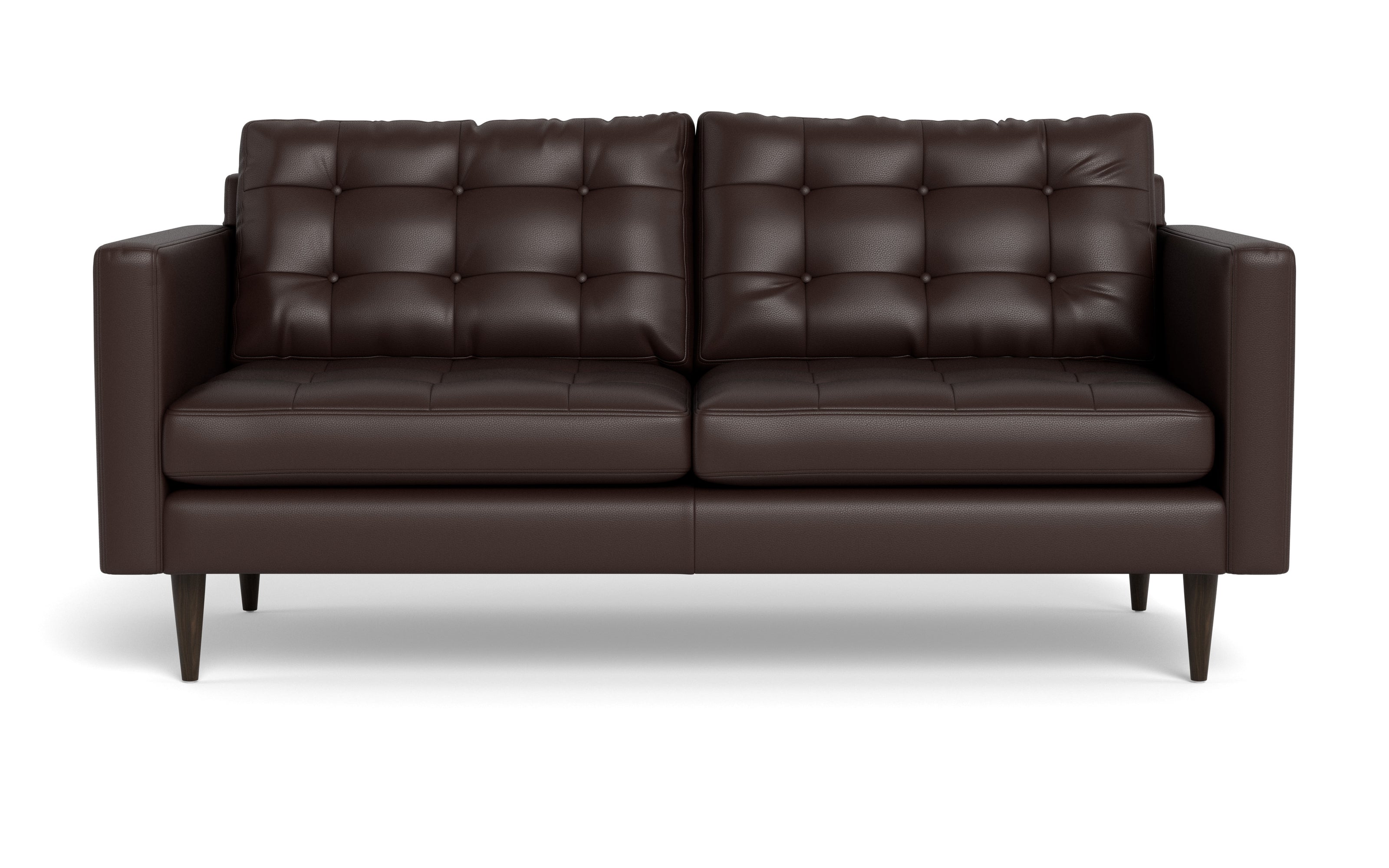 Oakley Leather Apartment Sofa-Fabric Sectional-Tribeca Espresso Leather-MAK Modern