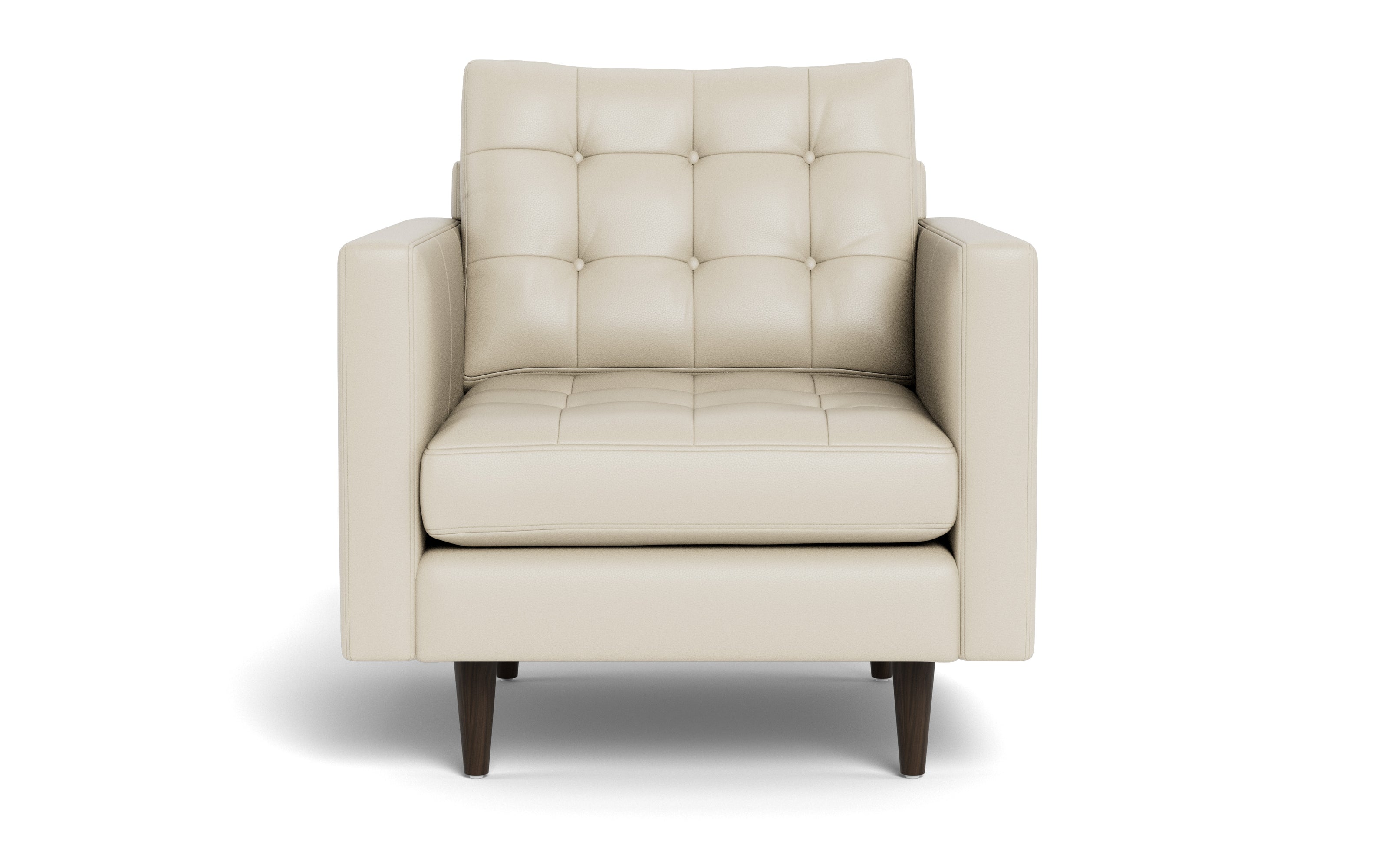 Oakley Leather Arm Chair-Fabric Sectional-Tribeca Cream Leather-MAK Modern
