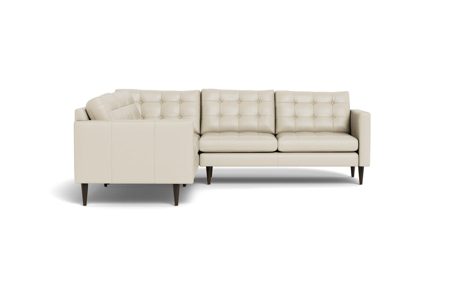 Oakley Leather Corner Sectional-Fabric Sectional-Tribeca Cream Leather-MAK Modern
