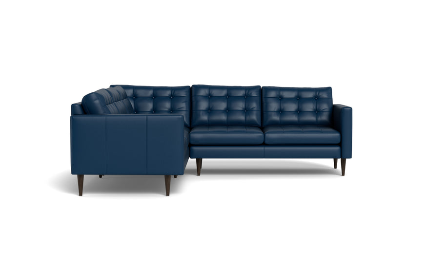 Oakley Leather Corner Sectional-Fabric Sectional-Tribeca Cobalt-MAK Modern