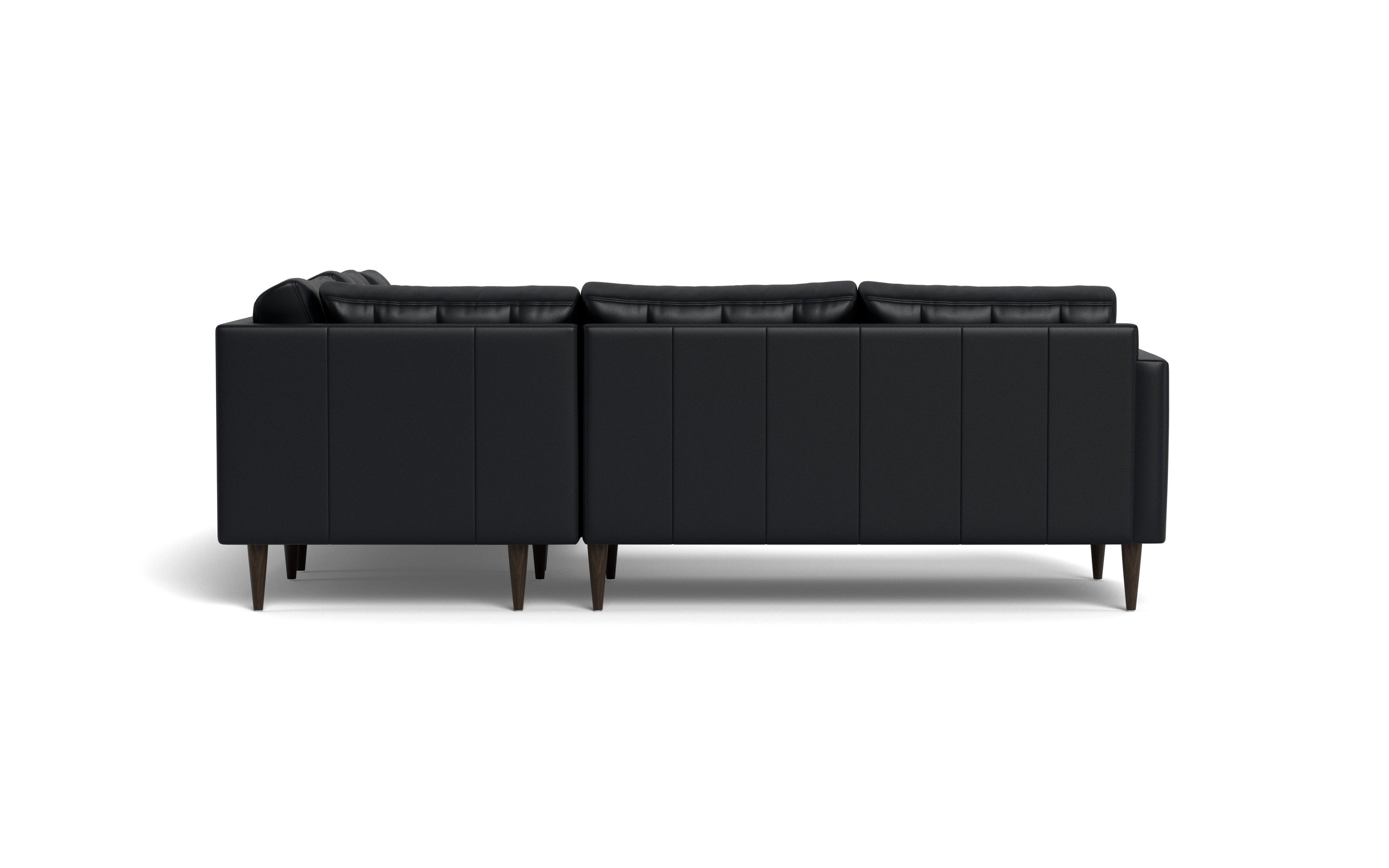 Oakley Leather Corner Sectional-Fabric Sectional-Tribeca Black Leather-MAK Modern