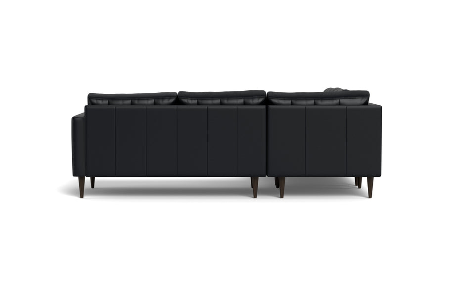 Oakley Leather Corner Sectional-Fabric Sectional-Tribeca Black Leather-MAK Modern