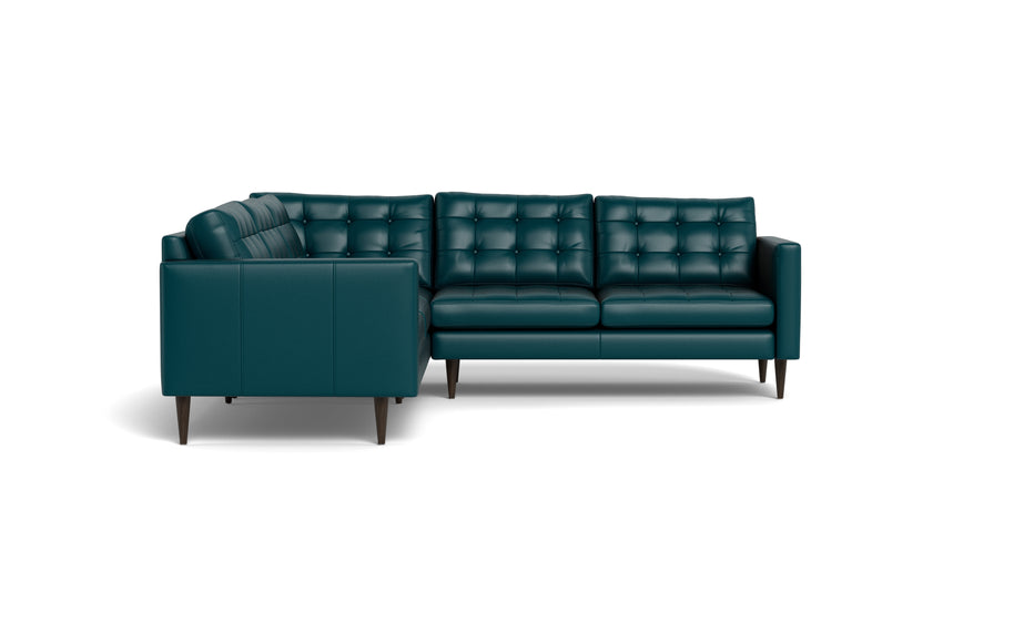 Oakley Leather Corner Sectional-Fabric Sectional-Tribeca Lagoon-MAK Modern